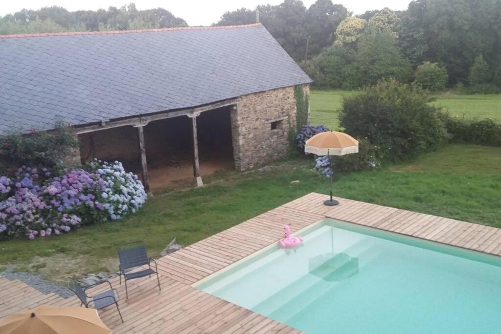 Villa La Lande du Rest - Le Quillio Magnifique ancienne ferme de notables avec piscine chauffée Exterior foto